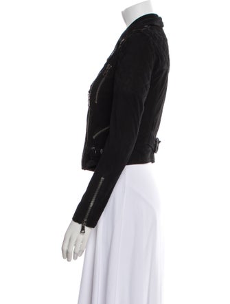 Alice + Olivia Goat Leather Biker Jacket