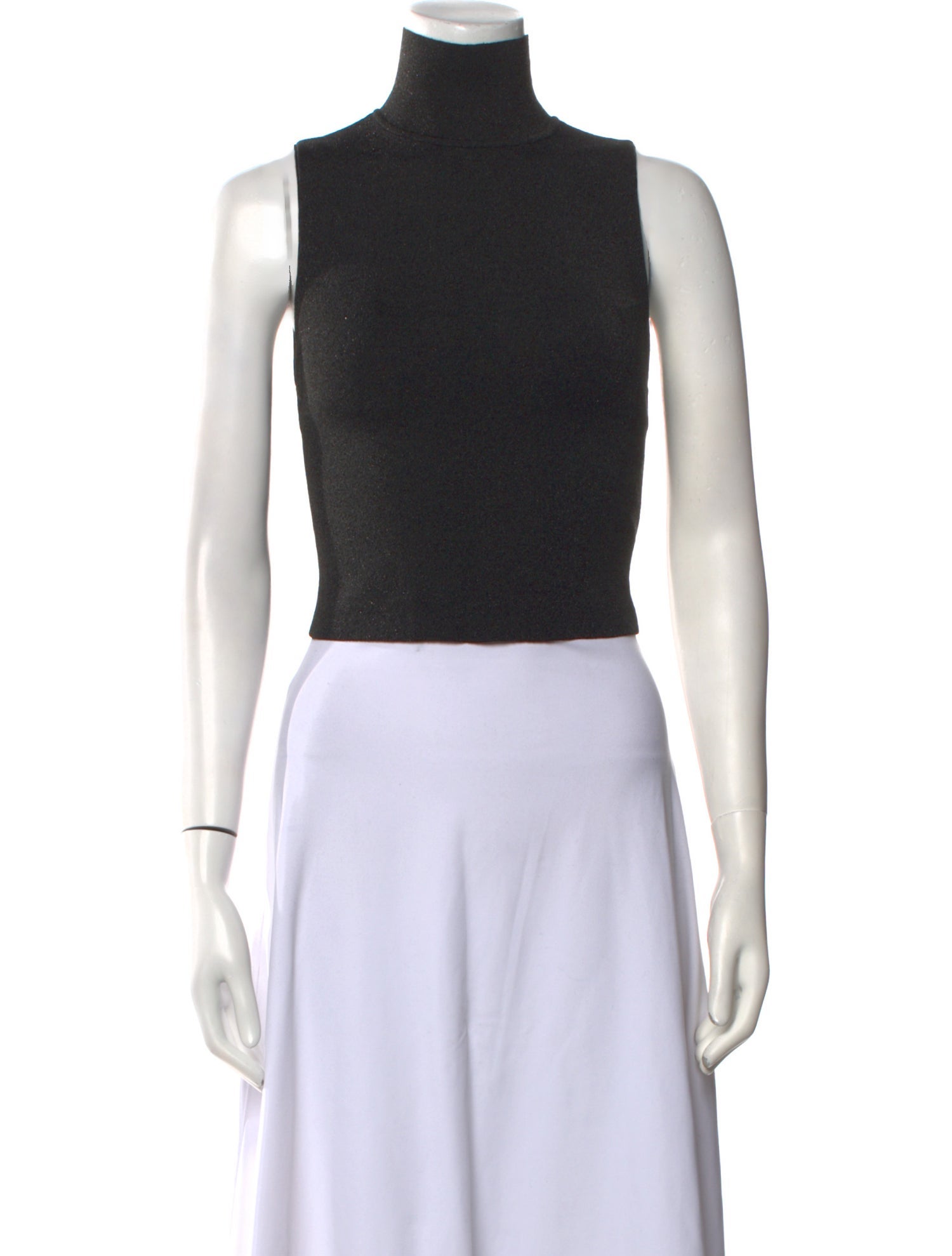 Alice + Olivia Turtleneck Sleeveless Crop Top