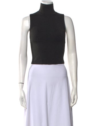 Alice + Olivia Turtleneck Sleeveless Crop Top