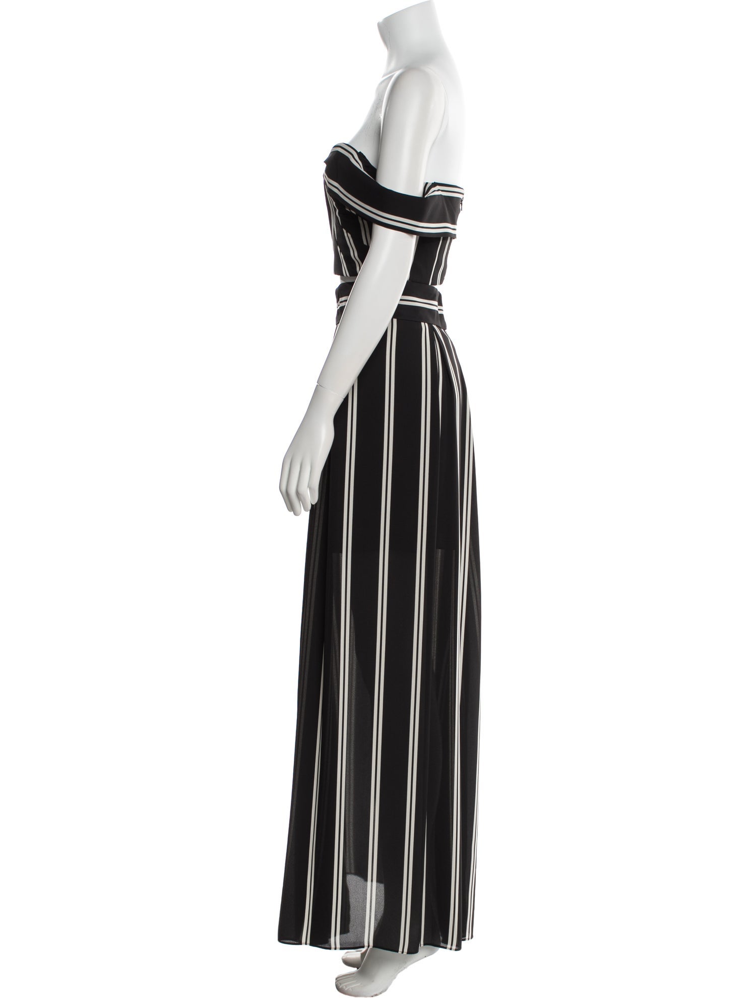 Alice + Olivia Striped Pleated Accents Pant Set