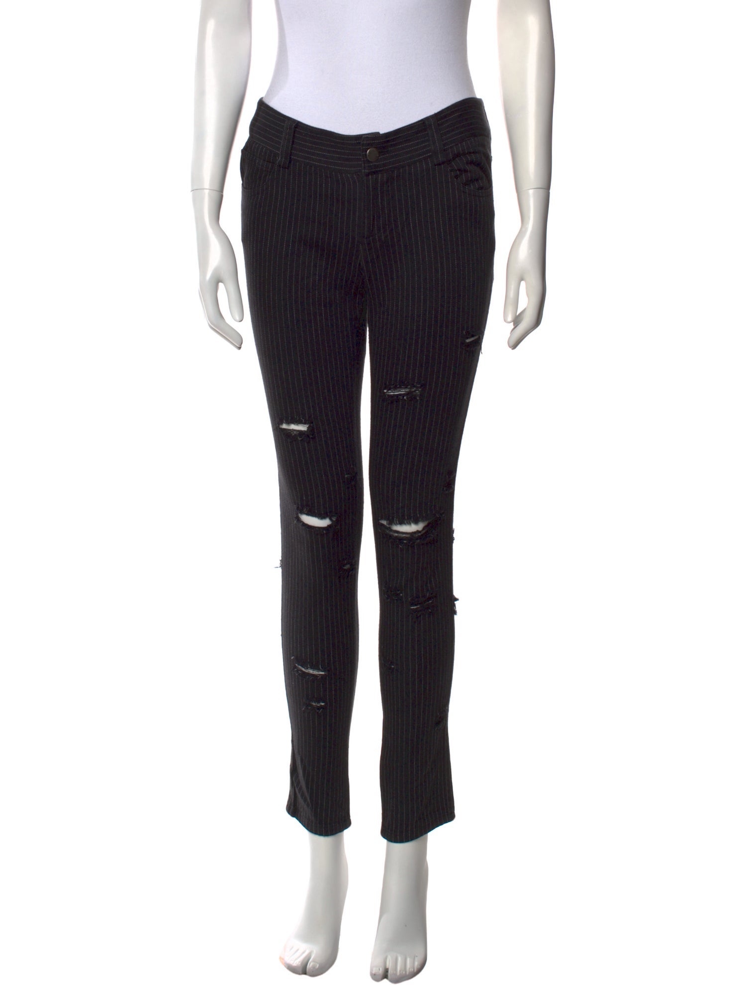 Alice + Olivia Striped Skinny Leg Pants