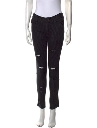 Alice + Olivia Striped Skinny Leg Pants