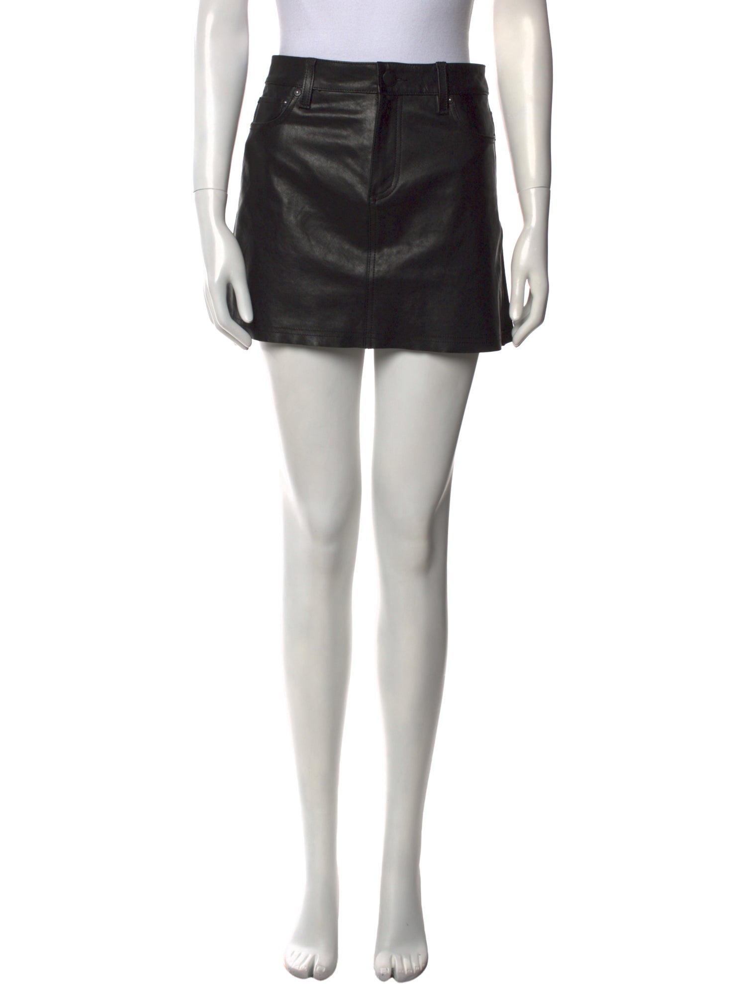 Alice + Olivia Lamb Leather Mini Skirt