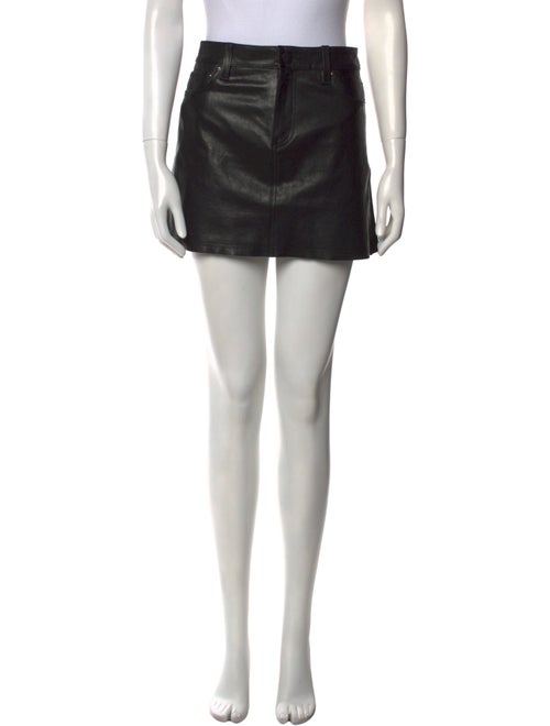 Alice + Olivia Lamb Leather Mini Skirt