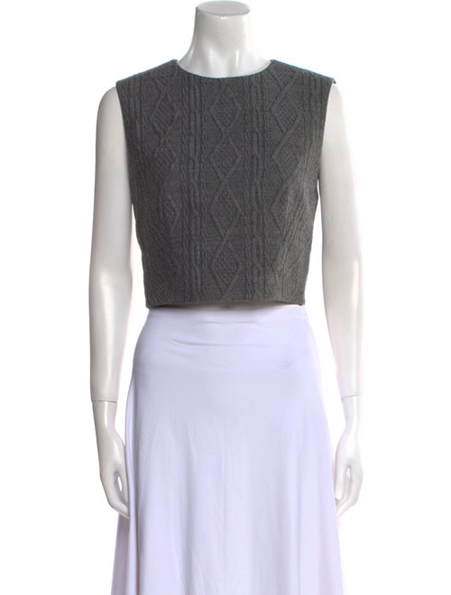 Alice + Olivia Wool Bateau Neckline Crop Top