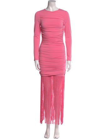 Alice + Olivia Crew Neck Midi Length Dress