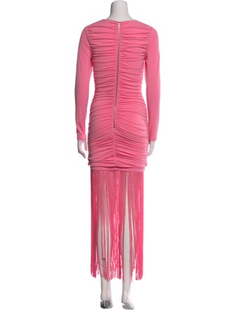 Alice + Olivia Crew Neck Midi Length Dress