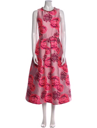 Alice + Olivia Floral Print Long Dress