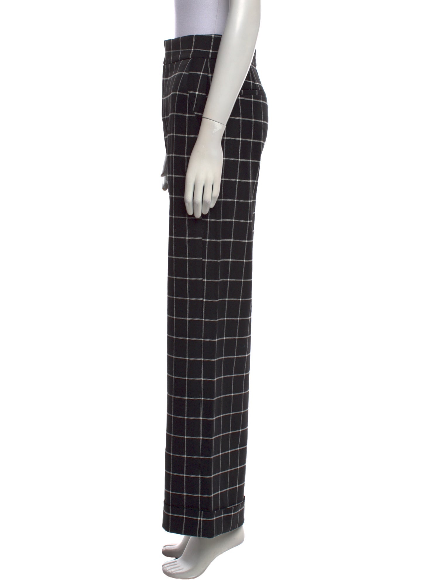 Alice + Olivia Plaid Print Wide Leg Pants