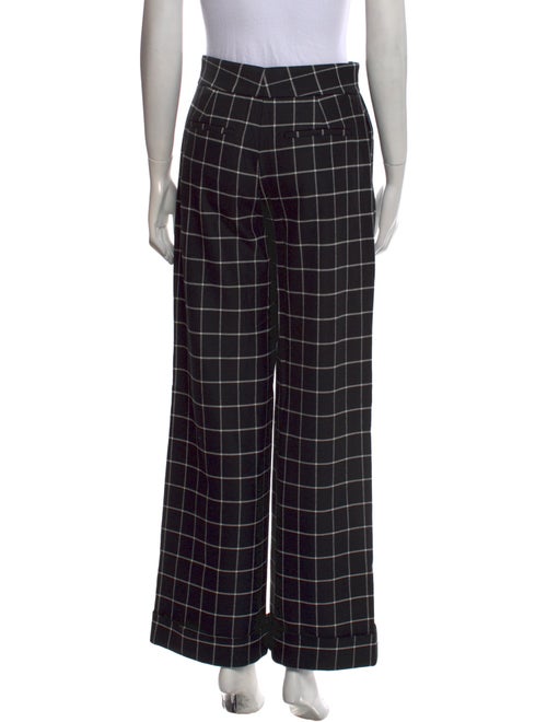 Alice + Olivia Plaid Print Wide Leg Pants