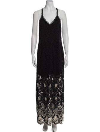 Alice + Olivia Lace Pattern Long Dress