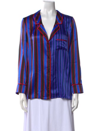 Alice + Olivia Silk Striped Blouse