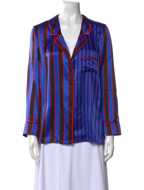 Alice + Olivia Silk Striped Blouse