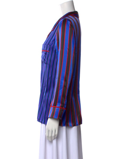 Alice + Olivia Silk Striped Blouse