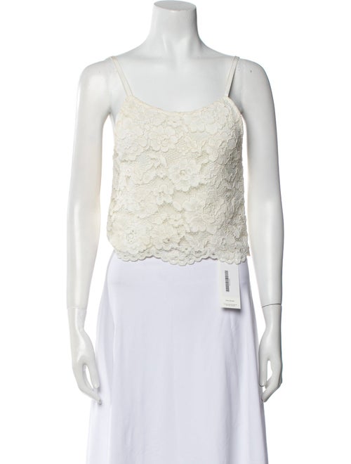 Alice + Olivia Lace Pattern Square Neckline Crop Top