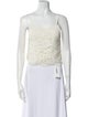 Alice + Olivia Lace Pattern Square Neckline Crop Top