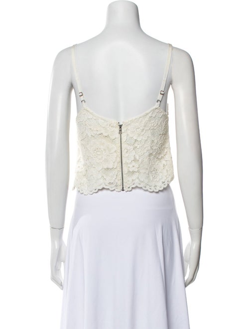 Alice + Olivia Lace Pattern Square Neckline Crop Top