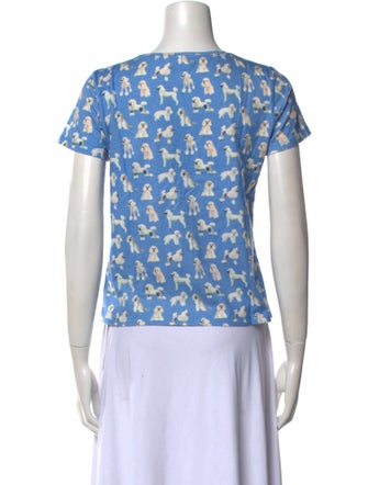 Alice + Olivia Printed Crew Neck T-Shirt