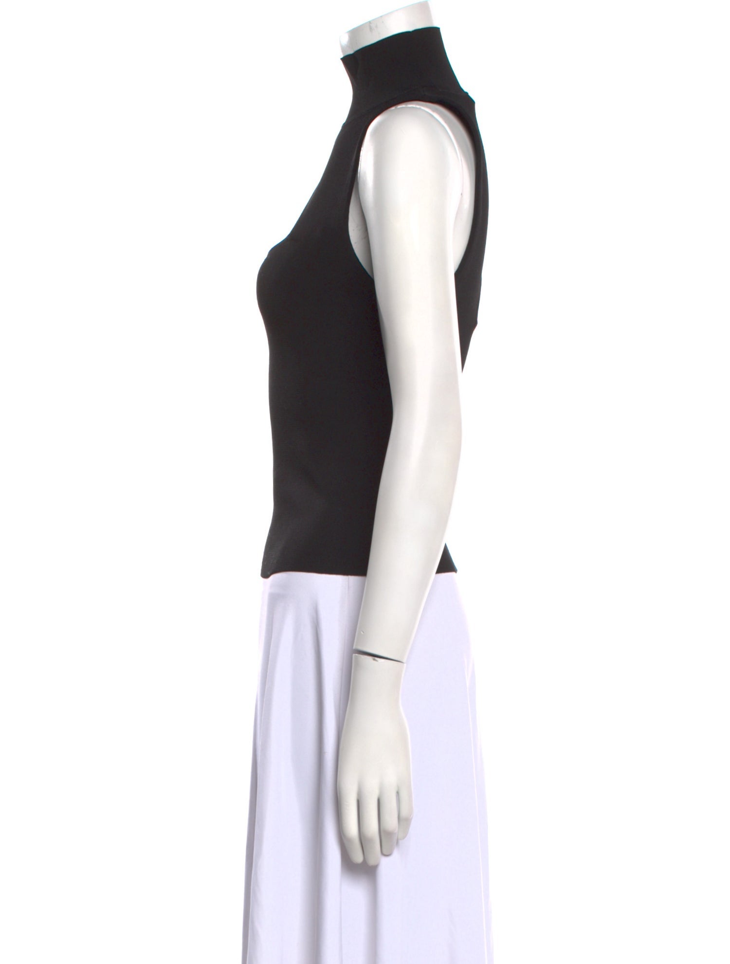 Alice + Olivia Turtleneck Sleeveless Crop Top