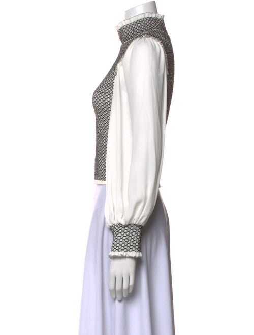 Alice + Olivia Printed Mock Neck Top