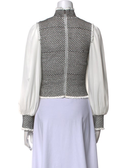 Alice + Olivia Printed Mock Neck Top