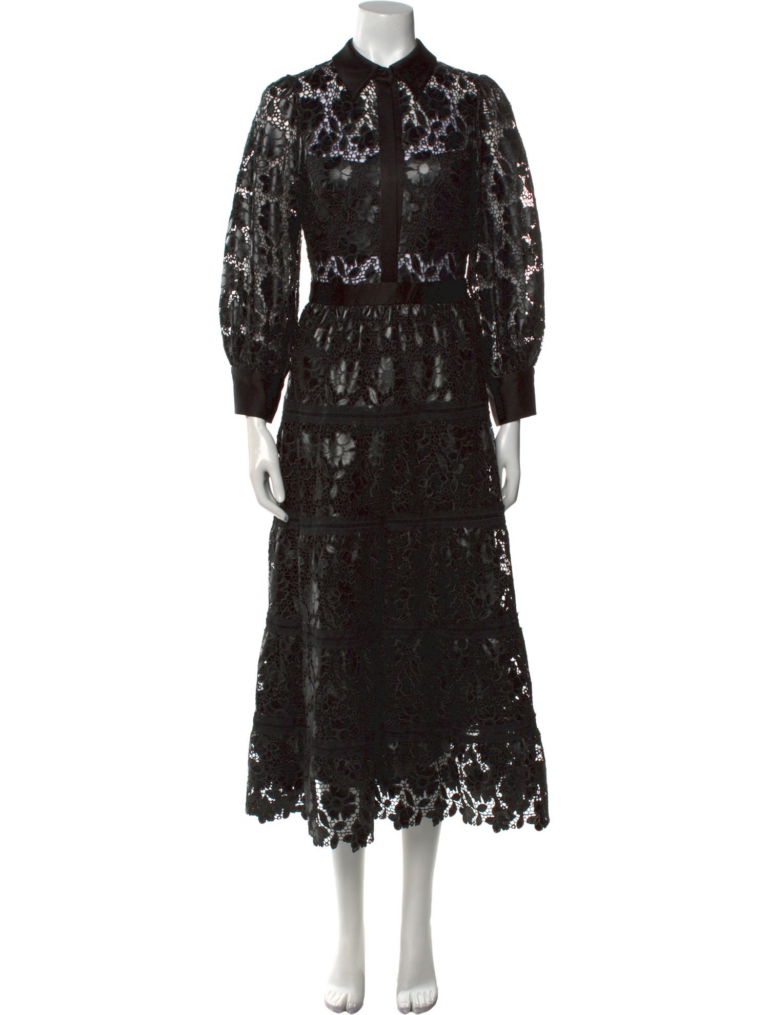 Alice + Olivia Lace Pattern Long Dress