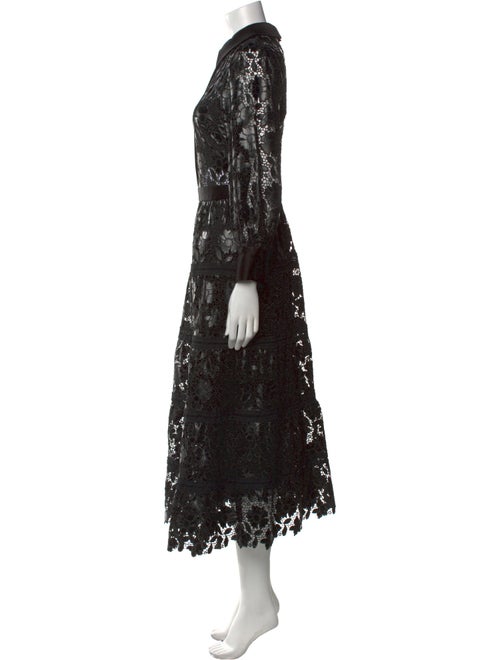Alice + Olivia Lace Pattern Long Dress