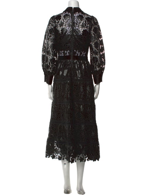 Alice + Olivia Lace Pattern Long Dress