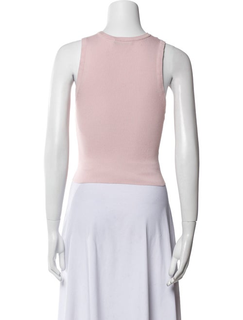 Alice + Olivia Crew Neck Sleeveless Crop Top