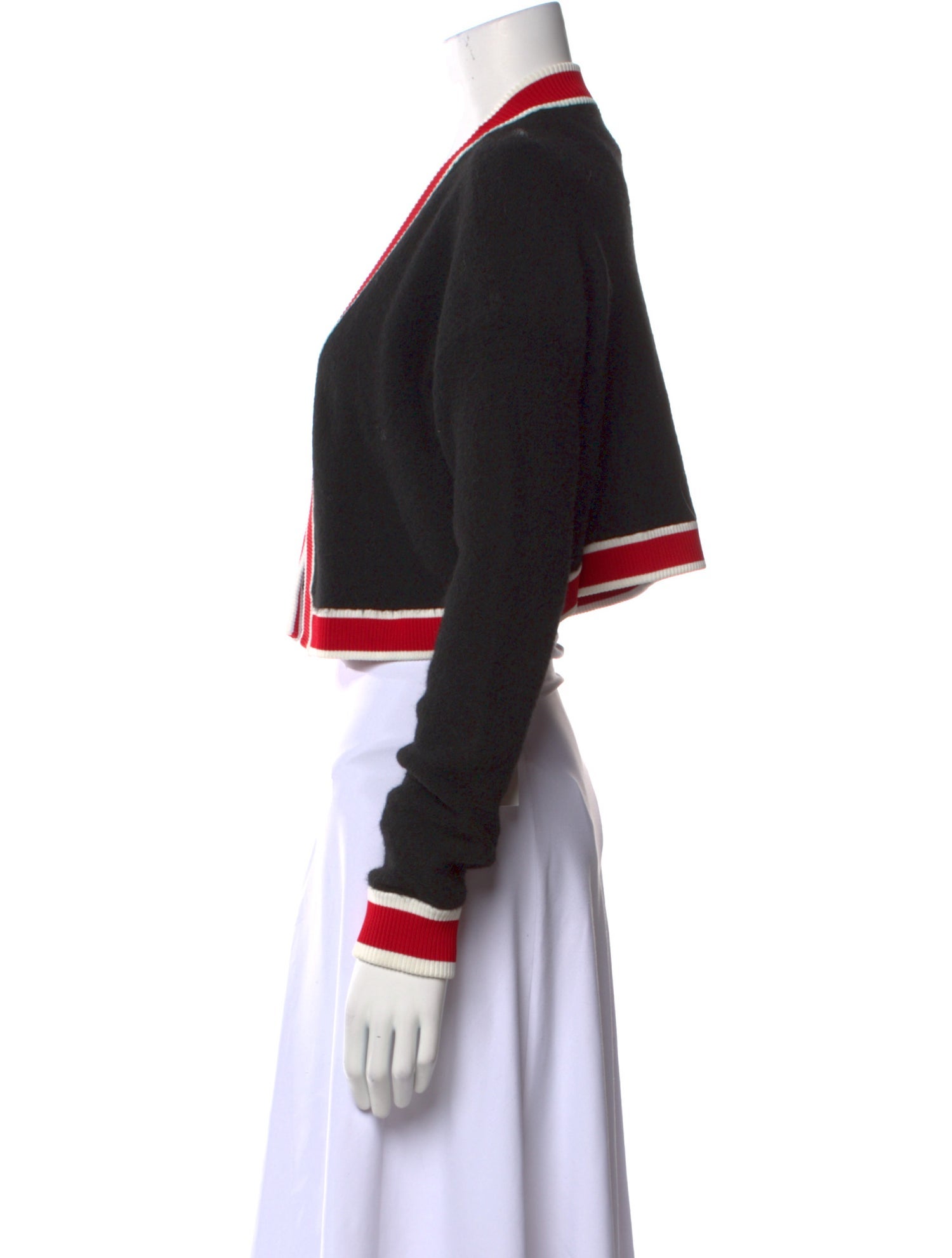 Alice + Olivia Colorblock Pattern Open Front Sweater