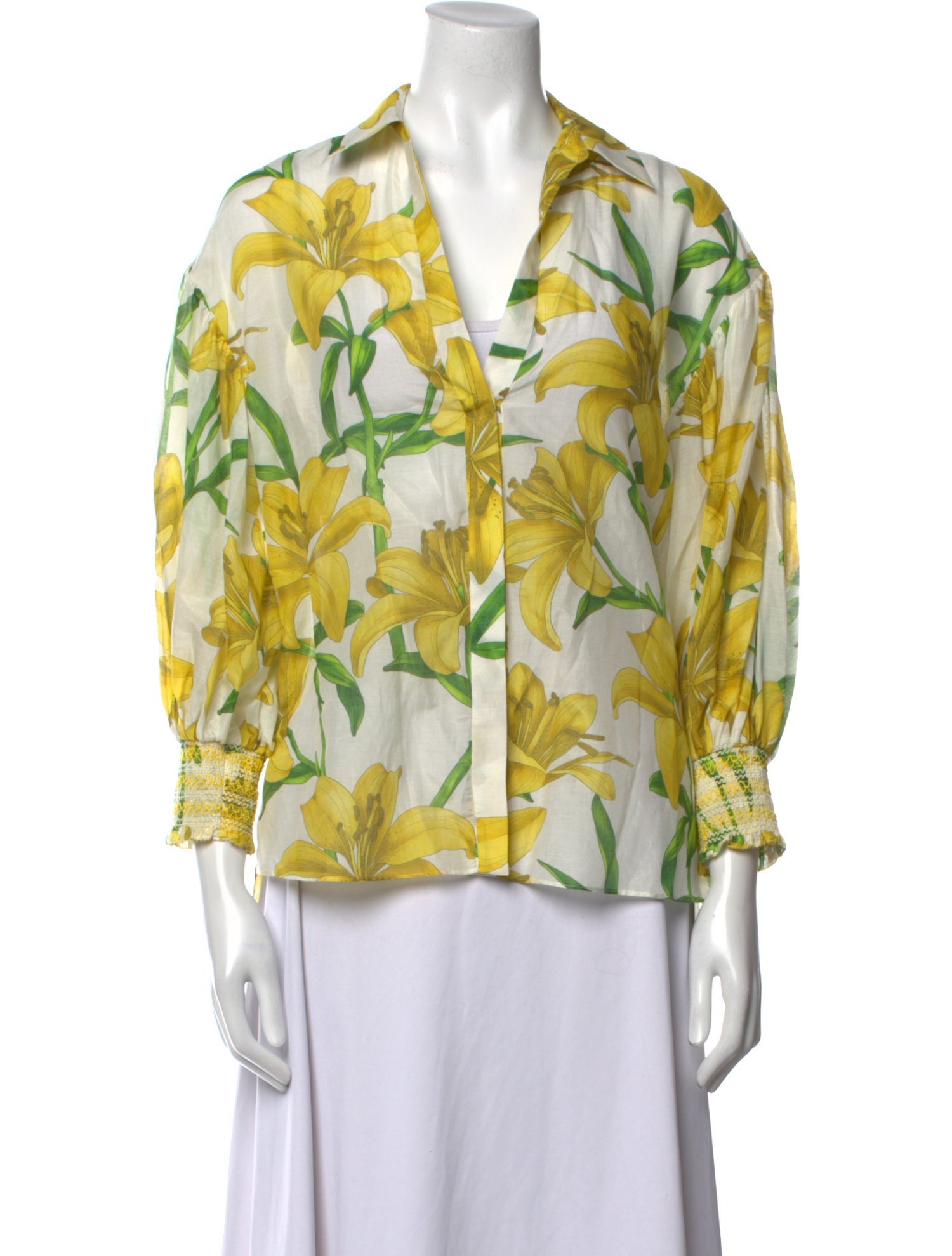 Alice + Olivia Floral Print V-Neck Blouse w/ Tags