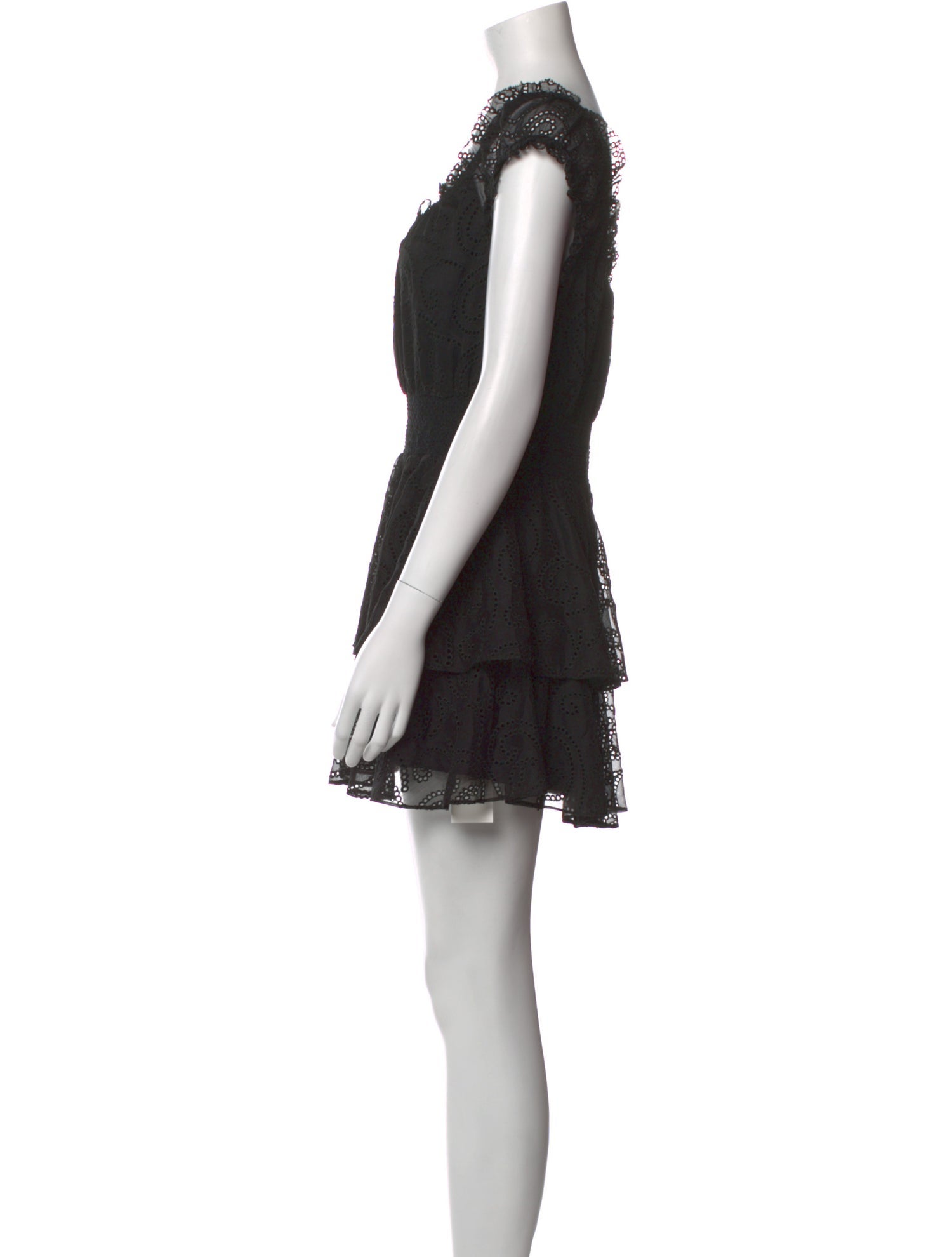 Alice + Olivia Lace Pattern Cowl Neck Romper