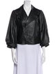 Alice + Olivia Lamb Leather Biker Jacket