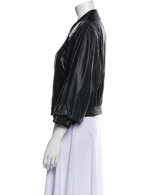 Alice + Olivia Lamb Leather Biker Jacket