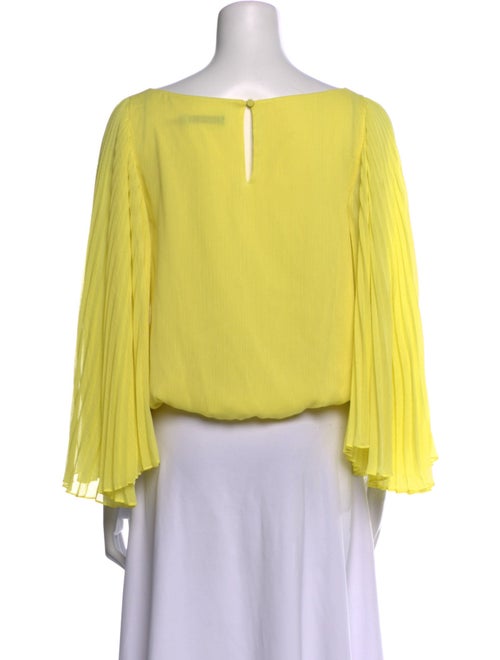 Alice + Olivia Bateau Neckline Three-Quarter Sleeve Crop Top