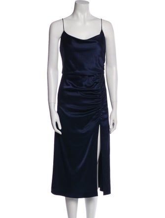 Alice + Olivia Cowl Neck Midi Length Dress