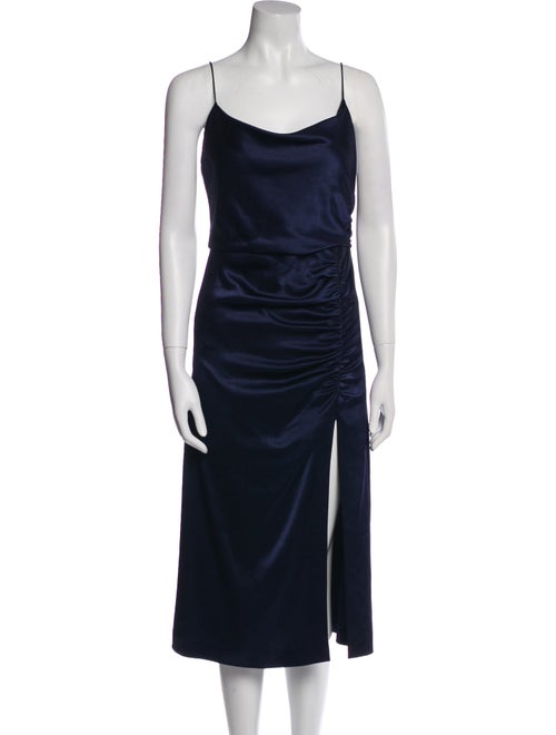 Alice + Olivia Cowl Neck Midi Length Dress