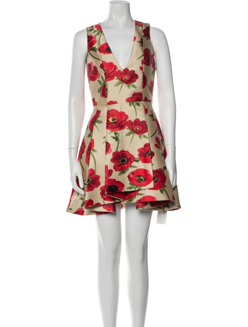 Alice + Olivia Floral Print Mini Dress