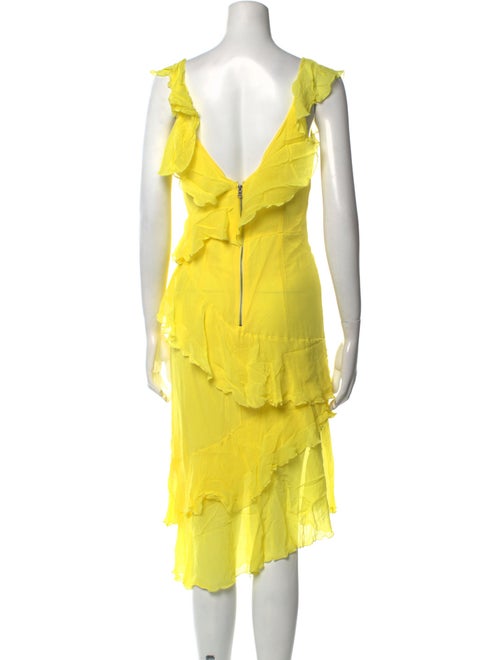 Alice + Olivia V-Neck Midi Length Dress