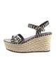 Alice + Olivia Leather Animal Print Espadrilles