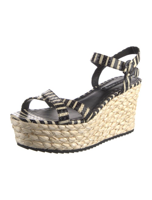 Alice + Olivia Leather Animal Print Espadrilles