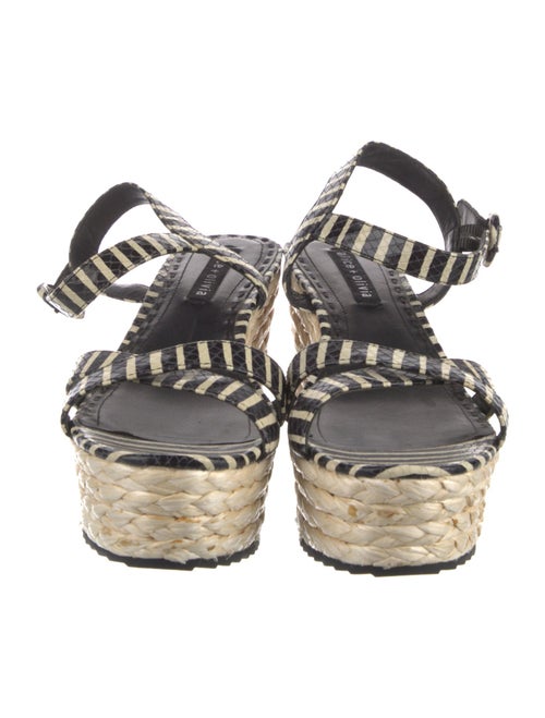 Alice + Olivia Leather Animal Print Espadrilles