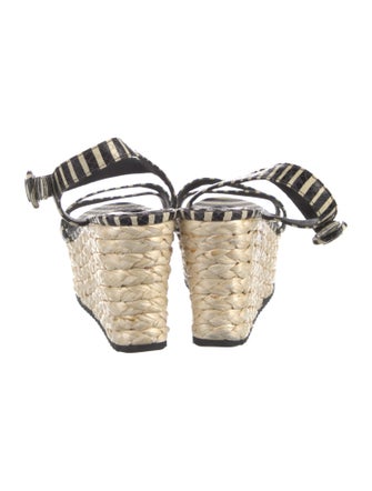 Alice + Olivia Leather Animal Print Espadrilles