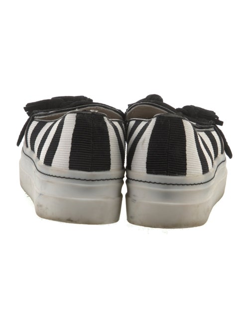 Alice + Olivia Leather Striped Slingback Flats