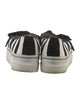 Alice + Olivia Leather Striped Slingback Flats
