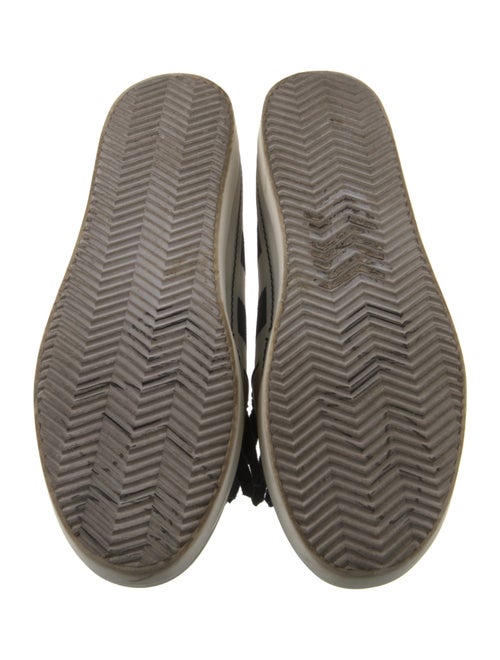 Alice + Olivia Leather Striped Slingback Flats