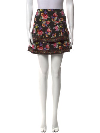 Alice + Olivia Floral Print Mini Skirt