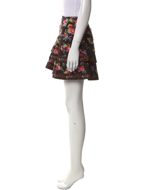 Alice + Olivia Floral Print Mini Skirt
