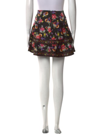 Alice + Olivia Floral Print Mini Skirt