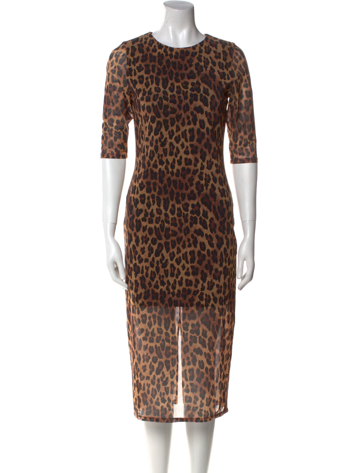 Alice + Olivia Animal Print Midi Length Dress